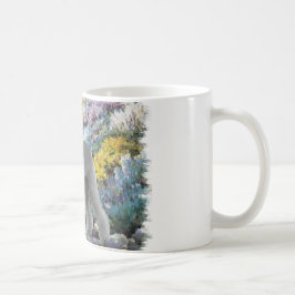 Caneca De Café Bedlington Terrier Summer Garden Art