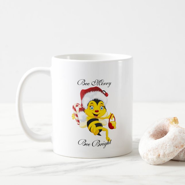 Caneca De Café Bee Felry Cartoon (Com Donut)
