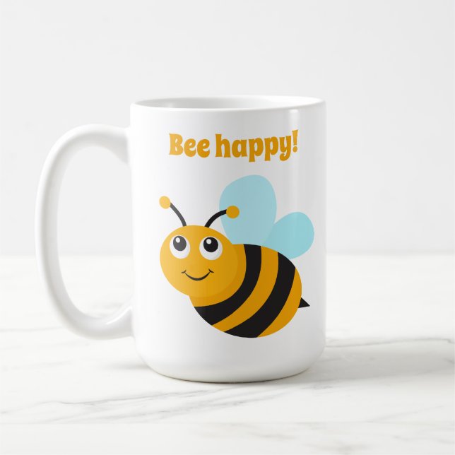 Caneca De Café Bee Happy Mug (Esquerda)