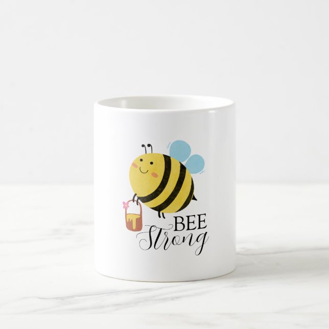 Caneca De Café Bee Strong A Buzz of Positivity (Centro)