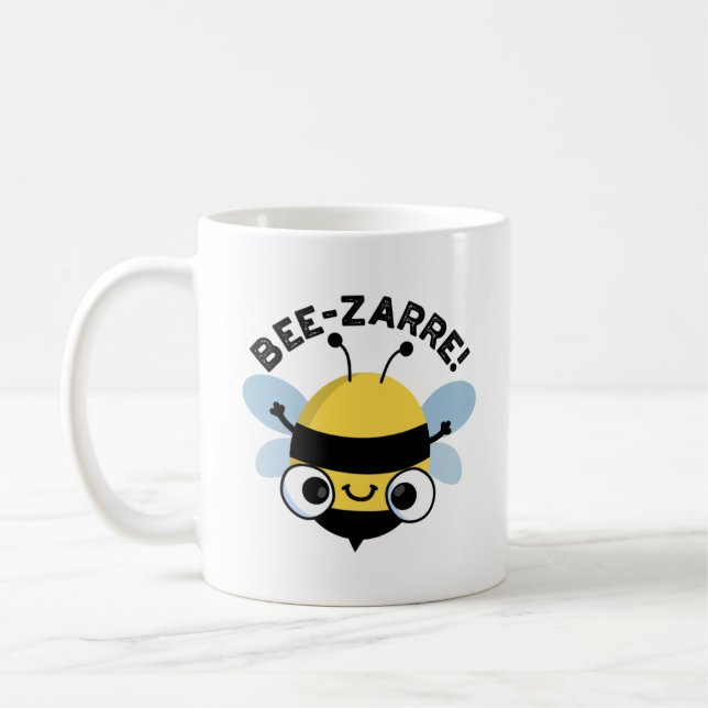 Caneca De Café Bee zarre Funny Bizarre Bee Pun (Esquerda)