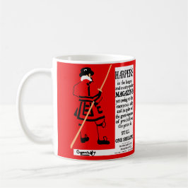 Caneca De Café Beefeater da Revista do poster vintage Harper