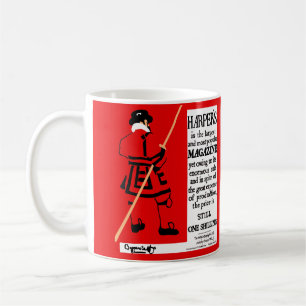 Caneca De Café Beefeater da Revista do poster vintage Harper