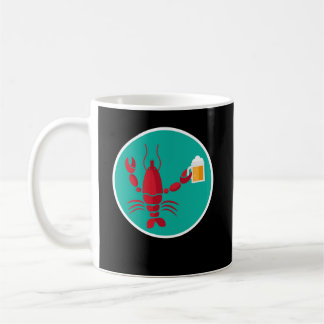Caneca De Café Beer Bebendo Lover Lobster Beer Beach