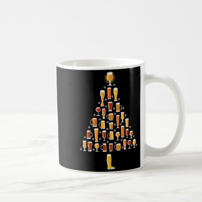 Caneca De Café Beer Christmas Tree Men Women Beer Ugly Christmas  (Direita)