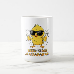 Caneca De Café Beer Time Madafakas Meme Pato Goose Retro
