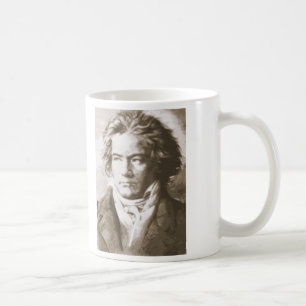 Caneca De Café Beethoven Na Sepia