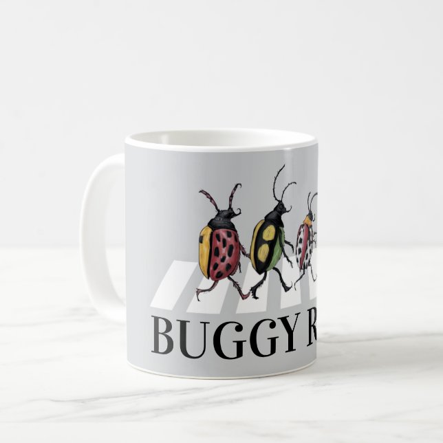 Caneca De Café Beetles Engraçados (Frente Esquerda)