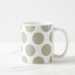 Caneca De Café Bege Polkadot de serapilheira