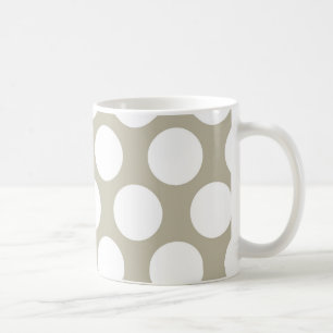 Caneca De Café Bege Polkadot de serapilheira