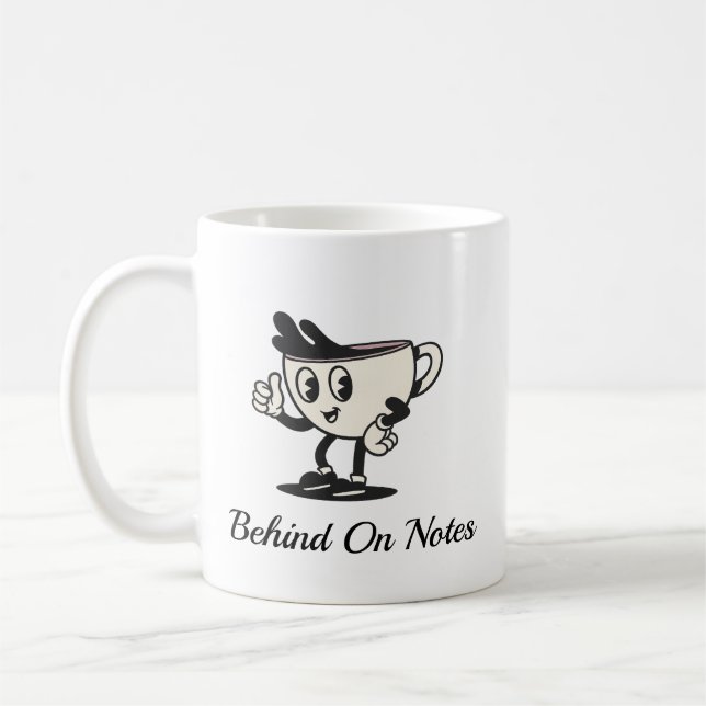 Caneca De Café Behind On Notes Coffee Mug, Retro Therapist coffee (Esquerda)