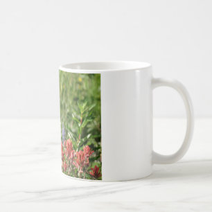 Caneca De Café Beija-flor-de-caça-flores selvagens
