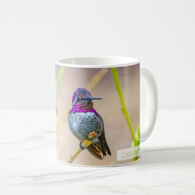 Caneca De Café Beija-flor-de-Costa Salmo 145:4 KJV (Frente Esquerda)