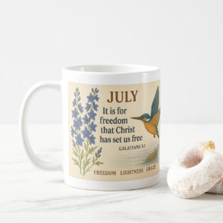 Caneca De Café Beija-flor Inspirador da Liberdade de Julho 