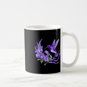 Caneca De Café Beija-flor segurando fita roxa Heimerheimer Awa