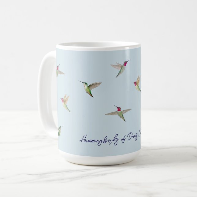 Caneca De Café Beija-flores de Anna de Davis (Frente Esquerda)