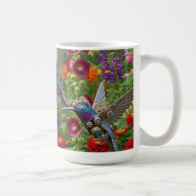 Caneca De Café Beija-flores Steampunk (Direita)