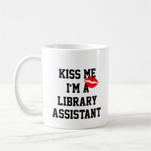 Caneca De Café Beija-Me Um Assistente De Biblioteca Coffee Mug