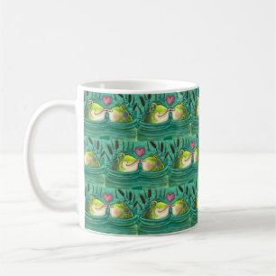 CANECA DE CAFÉ BEIJANDO SAPOS COLORIDOS E BONITOS POND ROMANCE, E