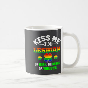 Caneca De Café Beije-me Eu Sou Lésbica Ou Irlandesa Ou Bêbada Ou