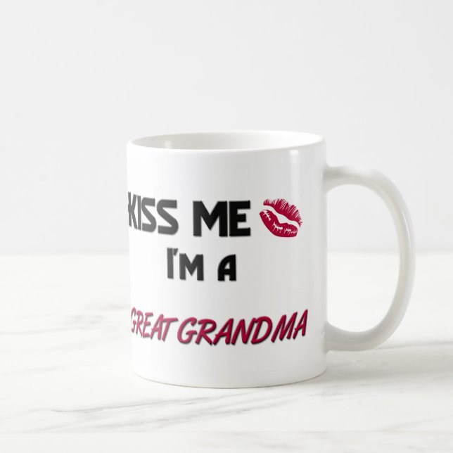 Caneca De Café Beije-me grande avó (Direita)