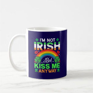 Caneca De Café beije-me mesmo assim humor irlandês design-63942