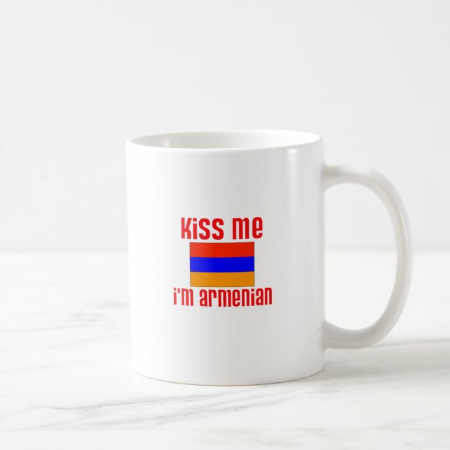 Caneca De Café Beije-me que eu sou arménio (Direita)