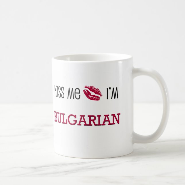 Caneca De Café Beije-me que eu sou BÚLGARO (Direita)