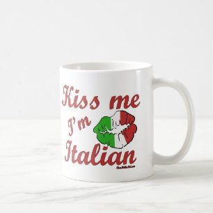 Caneca De Café Beije-me que eu sou italiano