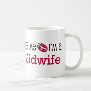 Caneca De Café Beije-me que eu sou uma parteira