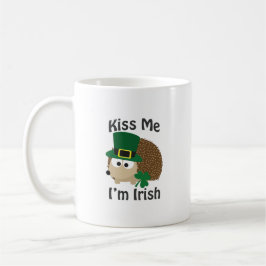 Caneca De Café Beije-me Sou Irlandês Hedgehog