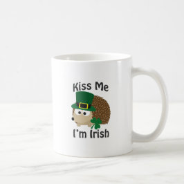 Caneca De Café Beije-me Sou Irlandês Hedgehog