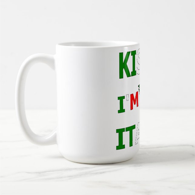 Caneca De Café Beije Me Sou Italiano (Esquerda)