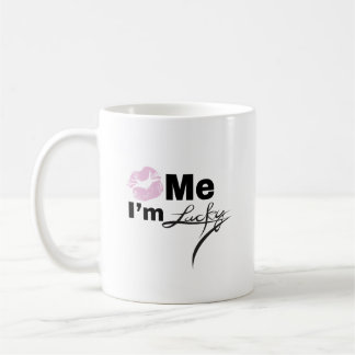 Caneca De Café Beije-me, tenho sorte