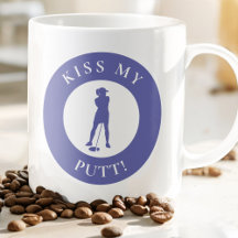 Beije Meu Putt Humor de Golfista Engraçado Silhuet
