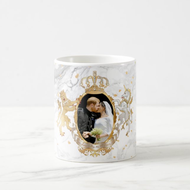 CANECA DE CAFÉ BEIJO DE CASAMENTO REAL, HARRY+MEGHAN (Centro)