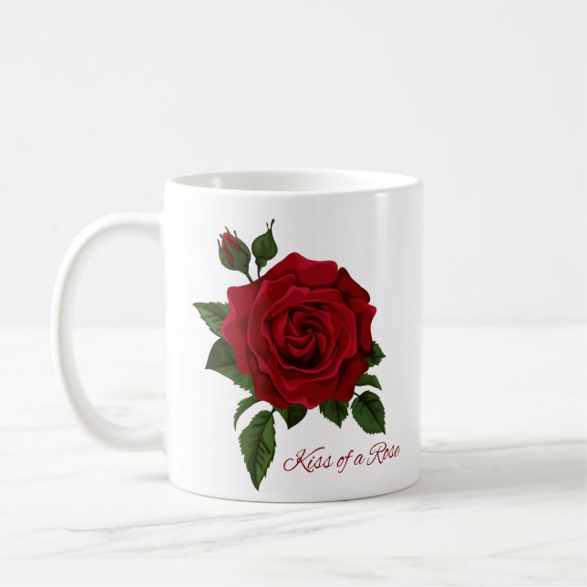 Caneca De Café Beijo de Rosa (Esquerda)