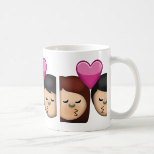 Caneca De Café Beijo Emoji