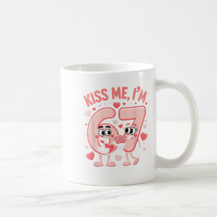 Caneca De Café Beijo Engraçado Me Beije Eu Estou 67 Cute Dia dos 