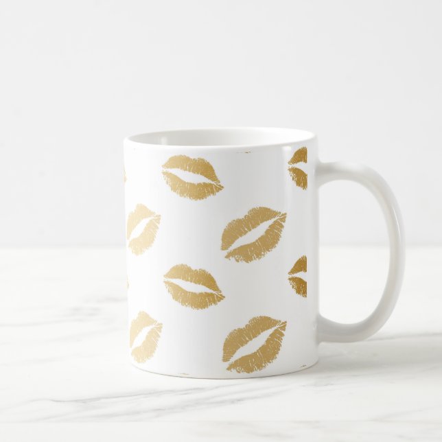 Caneca De Café Beijos Brilhantes (Direita)