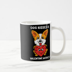 Caneca De Café Beijos de Cachorro e Desejos de Dia dos Namorados