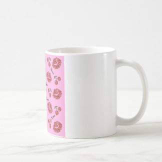 Caneca De Café Beijos de Cereja Rockabilly RAB em Rosa