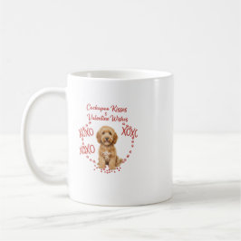 Caneca De Café Beijos de Cockapoo Desejos de Dia dos Namorados Am