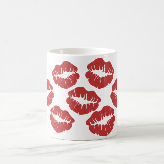 Caneca De Café Beijos do batom