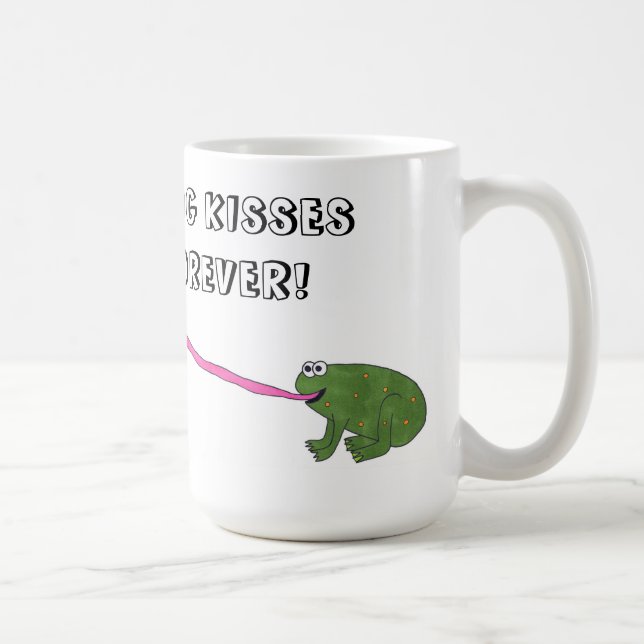Caneca De Café Beijos do sapo para sempre! (Caneca) (opção #1) da (Direita)