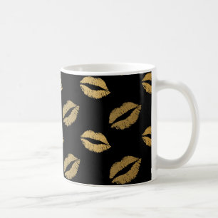 Caneca De Café Beijos dourados
