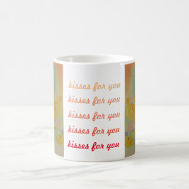 Caneca De Café Beijos soprados. Beijos para você