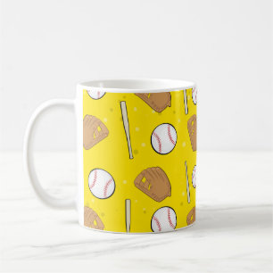 Caneca De Café Beisebol - Luvas, Bolas e Morcegos