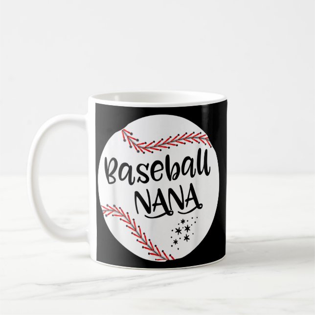 Caneca De Café Beisebol Nana Avó Mulheres de Natal Mãe (Esquerda)