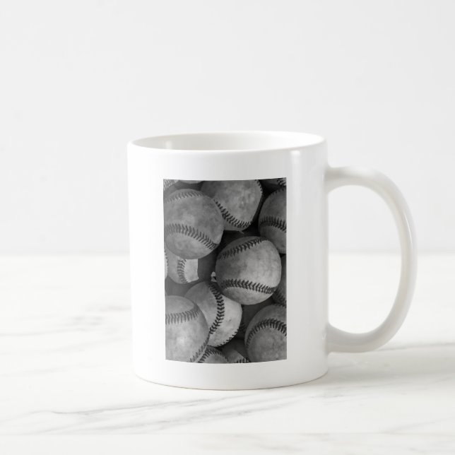 Caneca De Café Beisebol Preto e Branco (Direita)